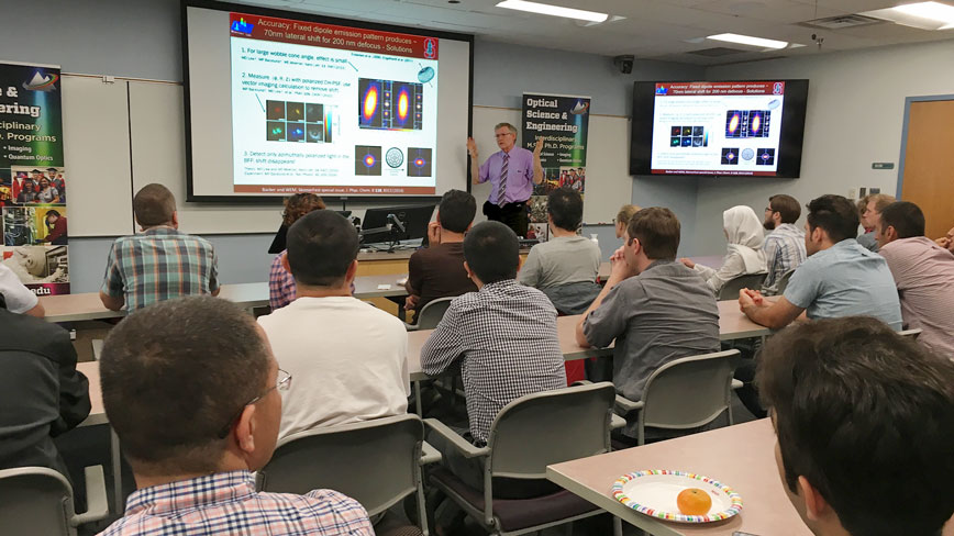 W. E. Moerner, 2014 Nobel Laureate in Chemistry, speaks in CHTM 103