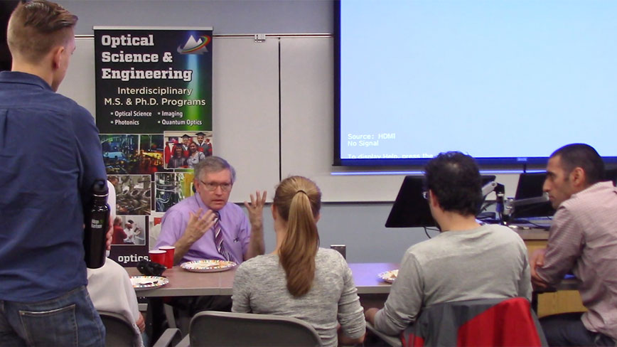 W. E. Moerner, 2014 Nobel Laureate in Chemistry, speaks in CHTM 103