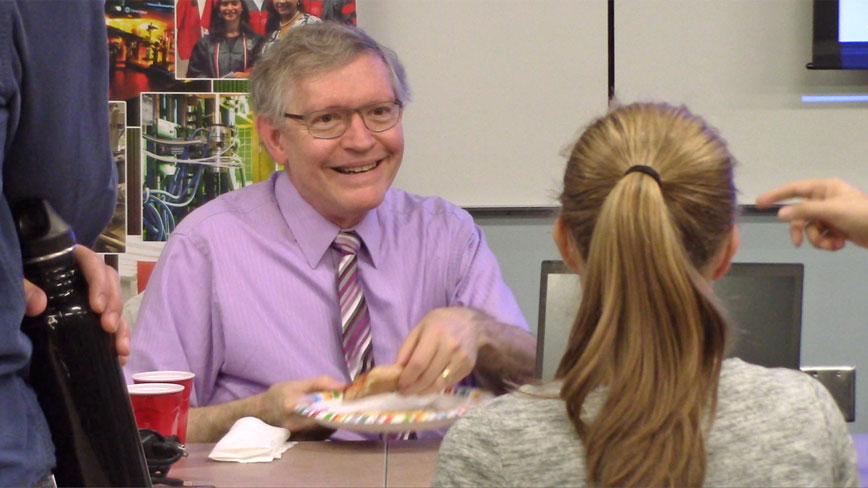 W. E. Moerner, 2014 Nobel Laureate in Chemistry, speaks in CHTM 103