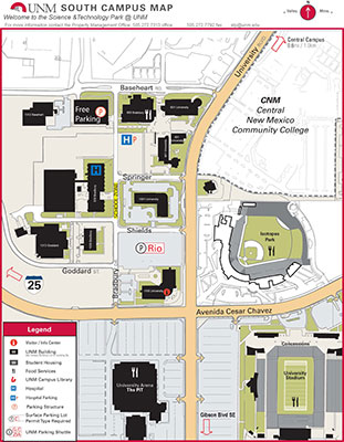 UNM Science & Technology Park map