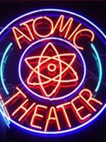 Atomic Theater neon sign