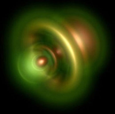 Electron escaping a helium atom (M. Islander (TUM) / M. Schultz (MPQ))