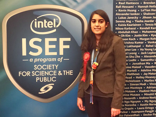 Priyanka Jain, La Cueva High School student, wins second prize at ISEF 2015