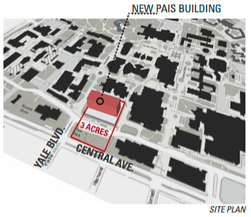 Location of PAIS building on UNM Campus