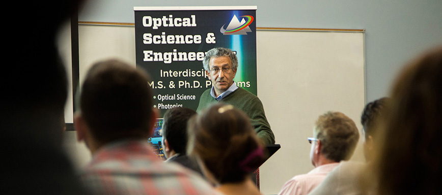 Nader Engheta conducts class in OSE Distinguished Lecture Series