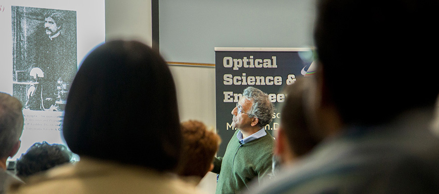 Nader Engheta conducts class in OSE Distinguished Lecture Series