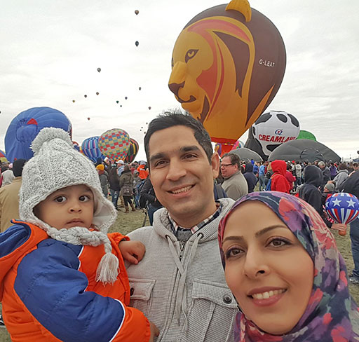 Hanieh and family enjoy the Balloon Fiesta